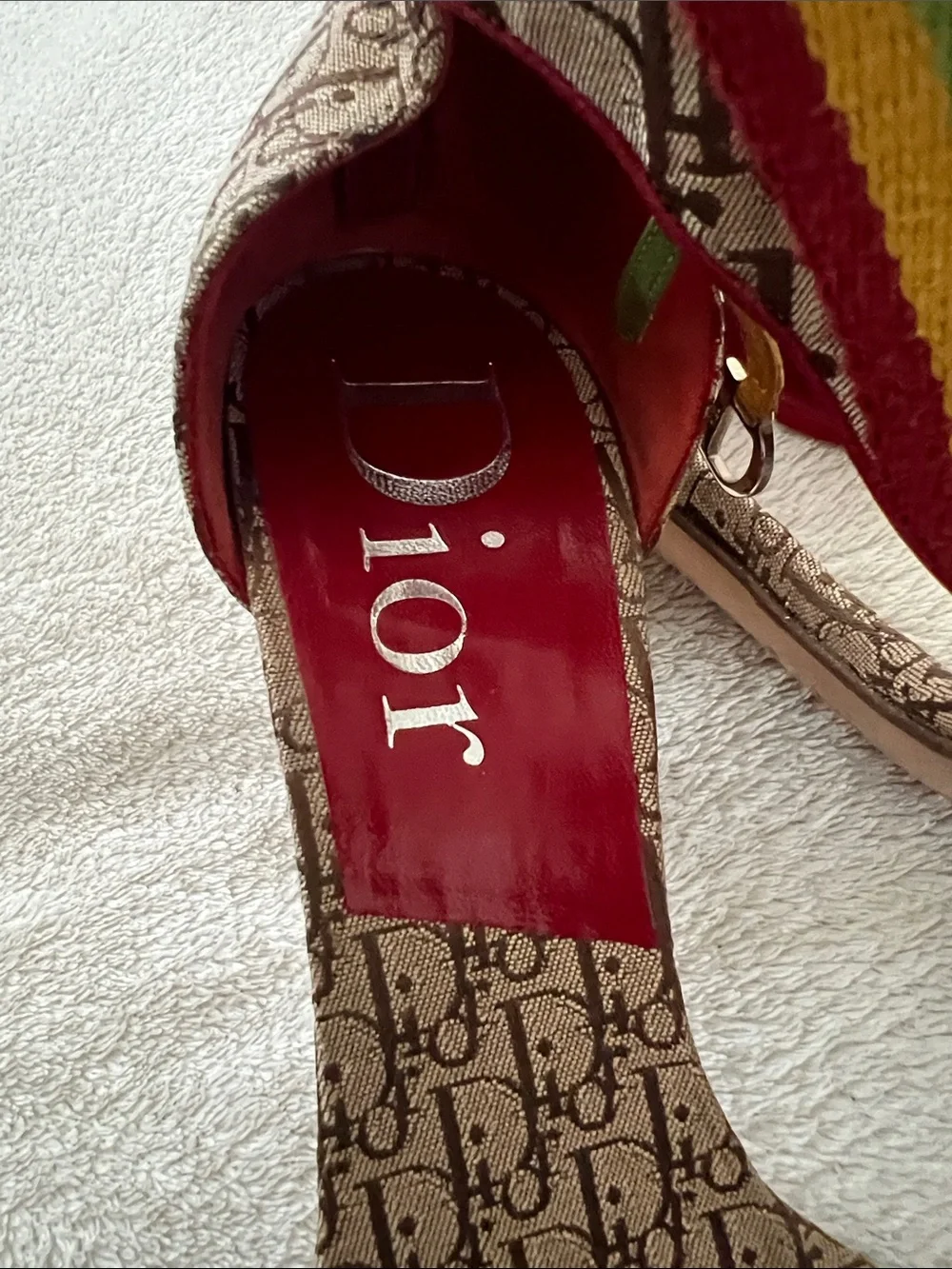 RARE Christian Dior Rasta Ankle Strap Heels - 37.5